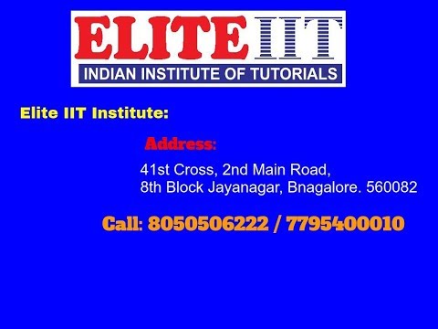 Elite IIT IAS Academy Malleshwaram Bangalore Video 1