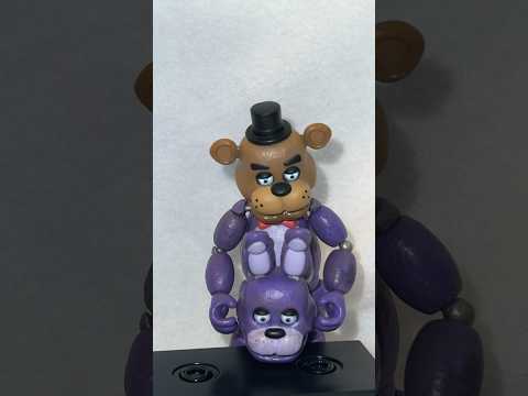 FNAF FREDDY Transforms into BONNIE Animatronic Disguise STOP MOTION #fnaf #stopmotion #bonnie ￼