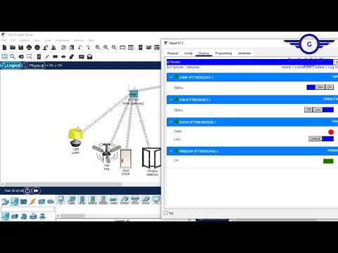 4. Simulation of Ceiling Fan, Lamp, Smart Door, Smart Window IoT Devices Using Packet Tracer