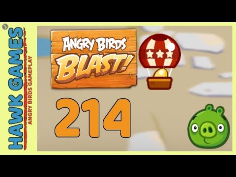 Angry Birds Blast Level 214 - 3 Stars Walkthrough, No Boosters