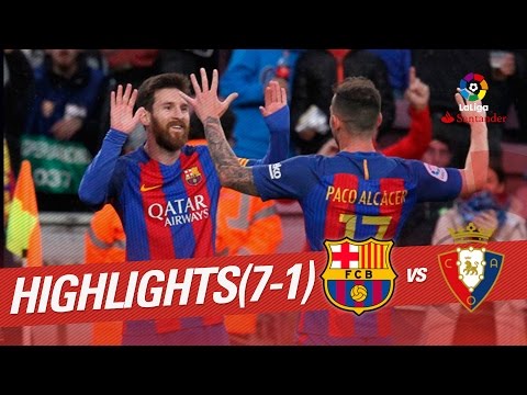 Highlights FC Barcelona vs Osasuna (7-1)