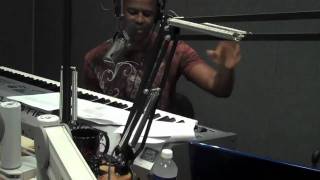 Kandi at the radio station with Brian McKnight singing &quot;Leroy Jones&quot;