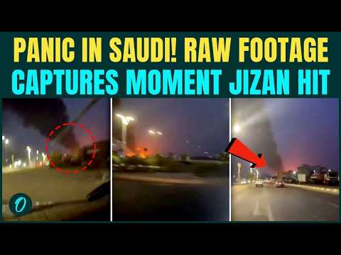 Yemen Houthis BOMB Saudi Arabia RAW FOOTAGE: CHILLING Moment Missiles RAIN DOWN in Jizan