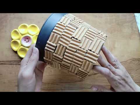 Easy And Stylish Cardboard Flower Vase || How to Make a Flower Vase || DIY Cardboard Vase ✨#diy#art