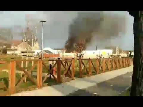 Pożar pojazdów w zielonogórskim Kiełpinie