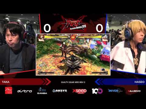 Guilty Gear Xrd Rev 2 - Taka (Slayer) vs Haseo (Raven) - ArcRevo America - Top 32