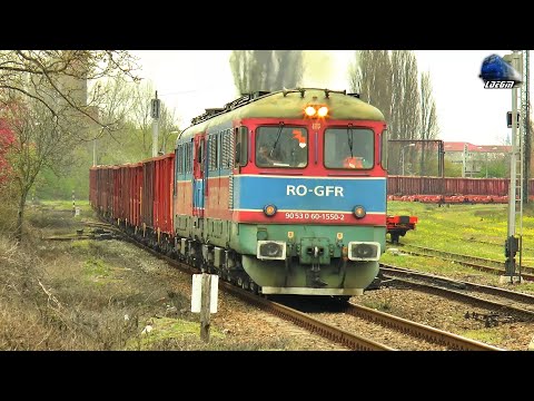 LDE2100 60-1550-2 & ND2 60-1513-0 & Tren cu Lemne GFR Wood Train in Oradea Est Triaj - 19 April 2021