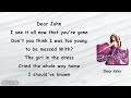 Taylor Swift - Dear John (Lyric Video)
