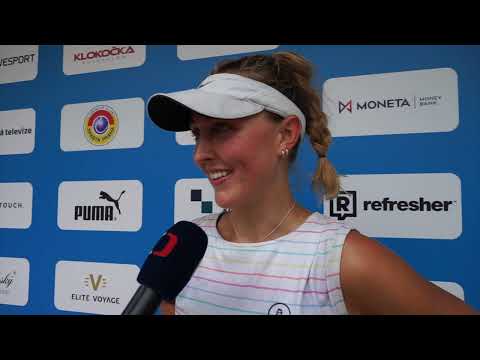 Gabriela Knutsonová po výhře v 1. kole kvalifikace | Livesport Prague Open 2023
