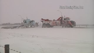 preview picture of video '1/16/2014 Alexandria, MN Ground Blizzard & Crashes Shut Down Interstate 94'