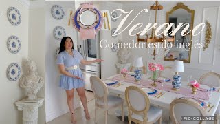 English Summer Dining Room Decor Blue and Pink / Dining Room Summer Decor 2025💙💗