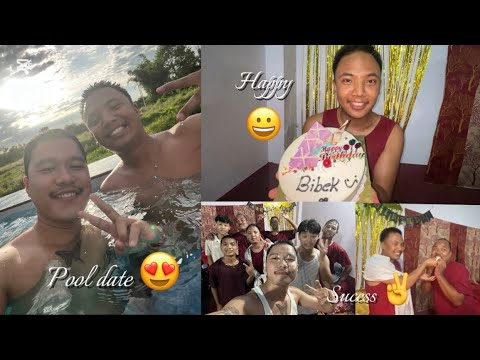 SURPRISED MY BOYFRIEND ON HIS BIRTHDAY 🥰 | EMOTIONAL 🥹 | SWIMMING DATE 🤍 |@Bibekkumarlama || ROBEK