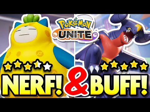 *OLD vs NEW* Pokemon Unite Detailed Patch Breakdown! SNORLAX NERF, GARCHOMP BUFF and MORE!
