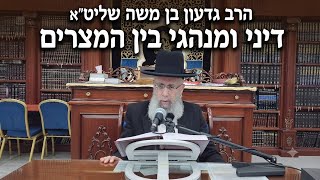 הרב גדעון בן משה שליט"א  |  דיני ומנהגי בין המצרים. 