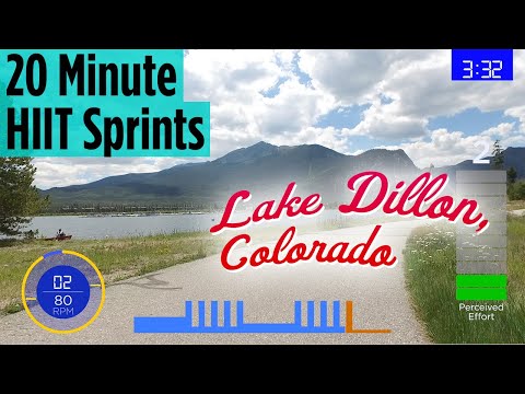 20 Minute HIIT Fat Burning | Indoor Cycling Workout | Lake Dillon, Colorado