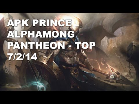 APK Prince Alphamong Top Pantheon vs Sett - KR Challenger Rank Game