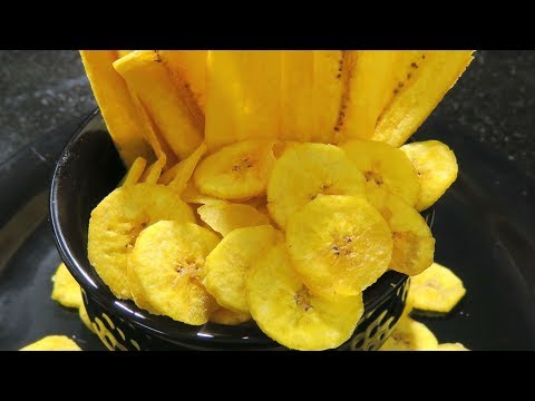 केले के चिप्स बनाये कुछ ट्रिक के साथ क्रिस्पी व टेस्टी || Banana Chips/Banana Wafers || Video