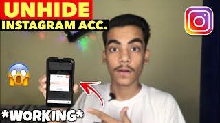 How To Unhide Instagram Account | Unhide Your Instagram Account 2021