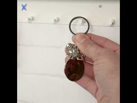 Engraved keyring with dog charms