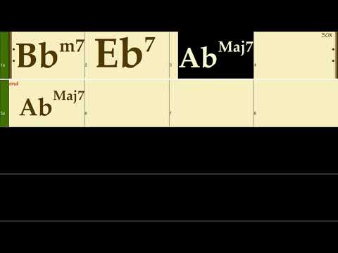 Bbm7 Eb7 Abmaj7 (100bpm Jazz)  backing track