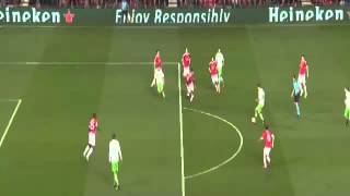 Daniel Caligiuri Goal   Manchester United vs Wolfsburg 0 1 30 9 2015 Champions League