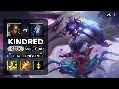 Kindred vs Nidalee Jungle   EUW Challenger   Patch 25 17 Season 15