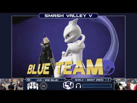 Smash Valley V Wii U Doubles - WaDi + MVD (Blue) vs Singi + Biddy (Red) - Grand Finals