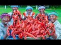AMERICAN LOBSTER Huge Lobster Cooking Eating In American Village Lobster Seafood Feast In USA