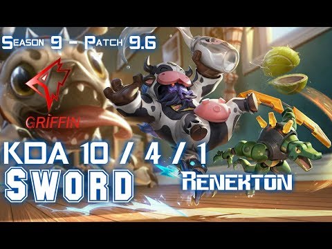 GRF Sword RENEKTON vs SYLAS Top - Patch 9.6 KR Ranked