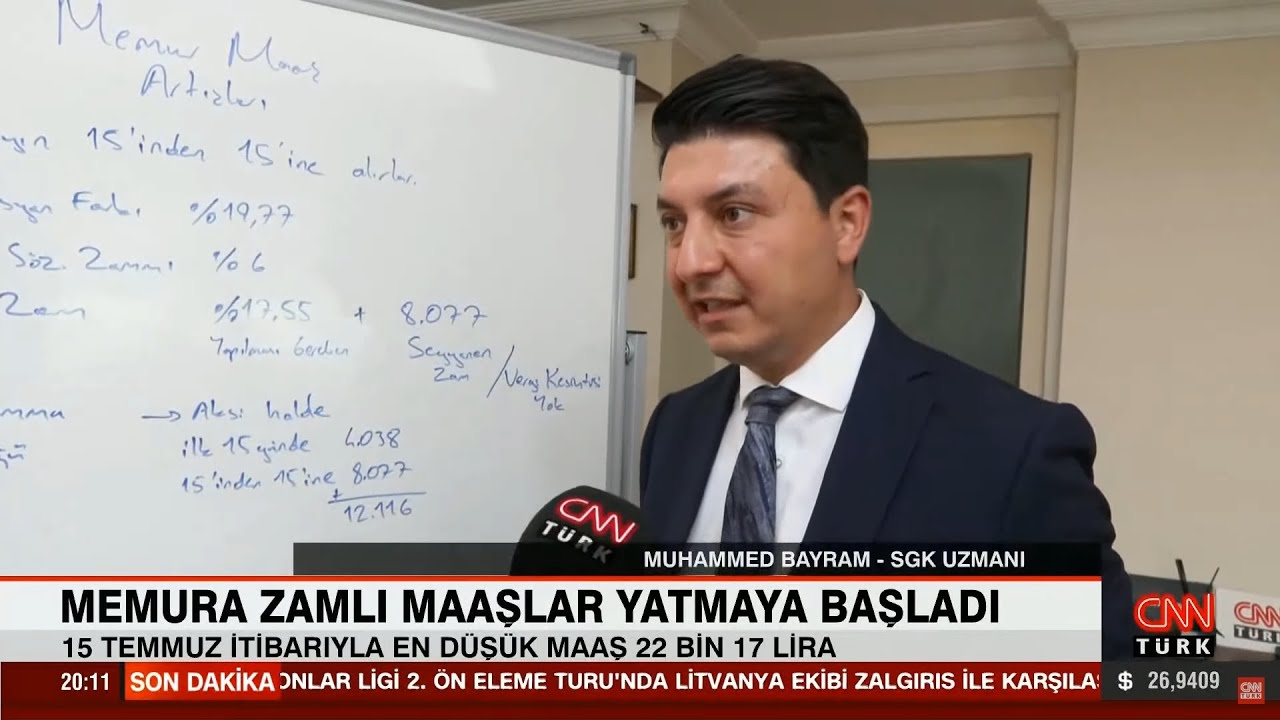 Memura Zamlı Maaşlar Yatmaya Başladı! En Düşük Maaş 22 Bin 17 Lira...