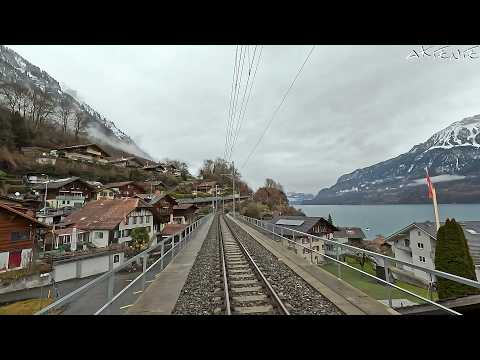 Cab ride Interlaken to Meiringen | Luzern - Interlaken Express Train Switzerland | 4k 60p HDR