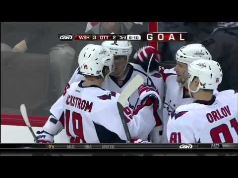 Alex Ovechkin controls puck, rips shot past Anderson 12/7/11