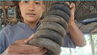 Download lagu Manual tak akan mampu, membuat golok dari per keong super besar // #powerhammer  mp3