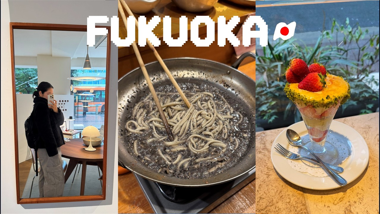 ENG ) 福岡女ひとり旅 | 一泊二日で爆食！穴場グルメ・カフェ・ホテル・ショッピング 🐟 天神 博多