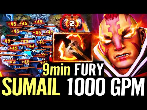 🔥 SUMAIL Anti Mage 9min Fury — 1000 GPM Big Stack Fast Farm 100% Legit Carry Dota 2 Pro