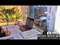 6 HOUR STUDY WITH ME on a SNOWY DAY  | Background noise, 10-min break, No Music