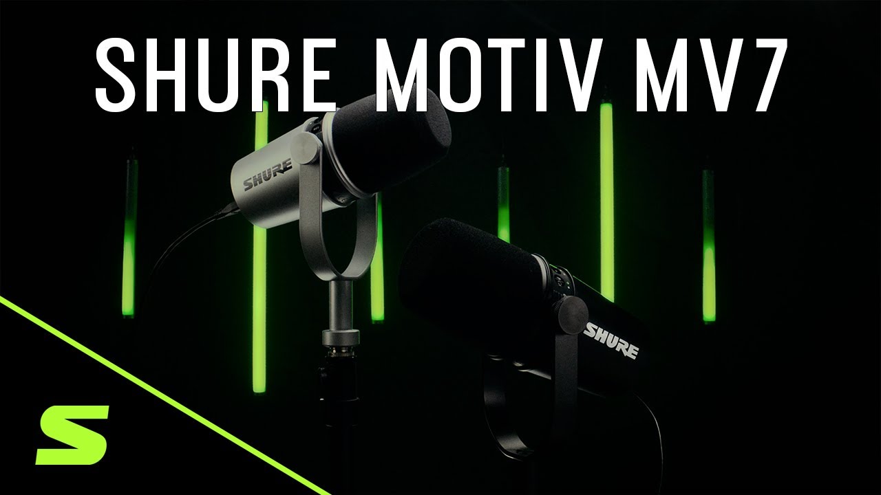 Shure MV7 USB/XLR Dynamic Microphone for Podcasting, Recording, Live  Streaming & Gaming with Built-in Headphone Output (Silver)