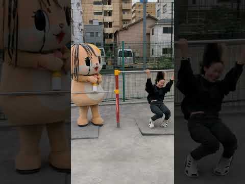I played with Chiitan☆ on the horizontal bar ☆ #Hatsume