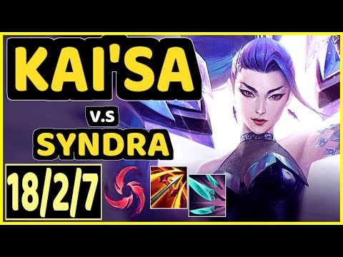 SHORTHOP (KAI'SA) vs SYNDRA - 18/2/7 KDA BOTTOM ADC GAMEPLAY - NA Ranked GRANDMASTER