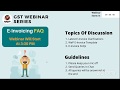 GST e-Invoicing Solution Live Demo & FAQs - WeP GST Demo