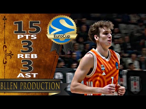 Tobias Jensen - 15 Pts, 3 Reb, 3 Ast Highlights｜Besiktas GAIN Istanbul vs ratiopharm Ulm｜2026.01.06