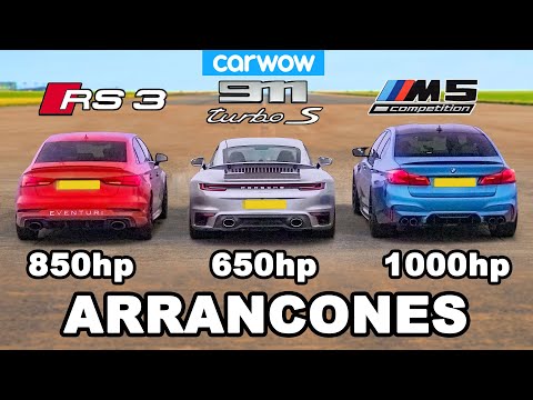 BMW M5 1,000hp vs Audi RS3 800hp vs Porsche 911 Turbo S – ARRANCONES