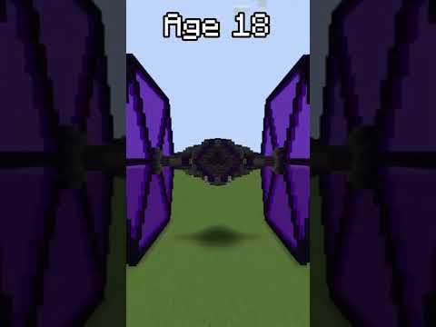 Building nether portal at different Ages! 😂