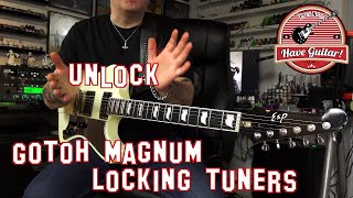 Video thumbnail for Gotoh Magnum Locking Tuners - unlock easy|Howto's #shorts by Have Guitar