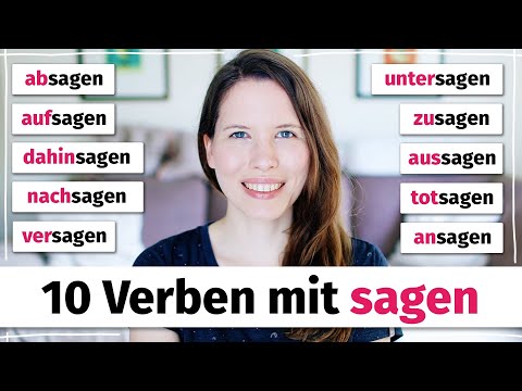 10 Verben mit "sagen": Was bedeuten absagen, aufsagen, dahinsagen, nachsagen, aussagen und mehr?