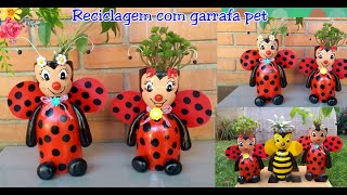 Joaninha Feita de Garrafa Pet - Reciclagem - Lixo ao Luxo
