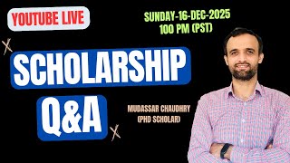 Live Session: Fully Funded Scholarships 2026 | Study Abroad Q&A | Undergraduate, Masters & PhD