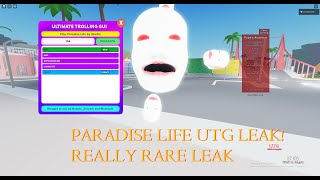 Paradise Life UTG [Leak RARE SCRIPT]