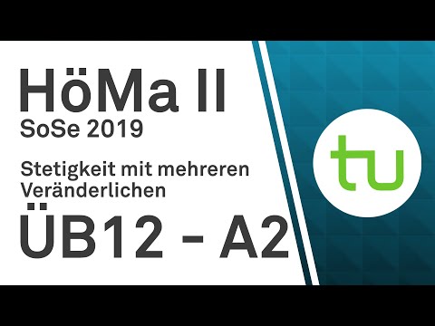 Übungsblatt 12, Aufgabe 2 -- TU Dortmund, Höhere Mathematik II (BCI/BW/MLW)