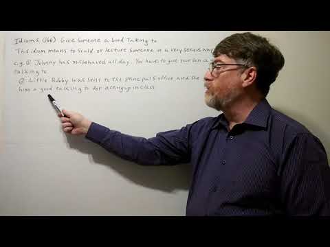 English Tutor Nick P Idioms ((166) Give Someone a Good Talking to